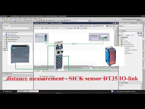TIA Portal distance measurement using SICK sensor DT35 IO-link