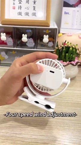 Portable Mini Clip On Fan,Desk Fan,Neck Fan,2.8 Inch Rechargeable,720 degree Rotate,3 Speed Quiet Mini Clip Fan,Small Clip on Fan Ideal For Outdoor Bedroom Office Camping Travel(white)