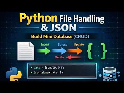 Python File Handling & JSON CRUD Explained | Build Mini Database (Video 8)