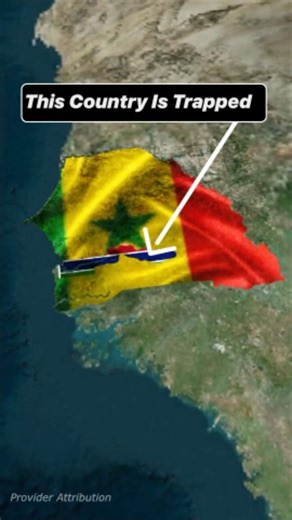 Why Is The Gambia Inside Senegal? 🇬🇲 | African Geography #Shorts