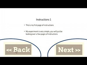 Instructions Sections with Back and Forward Buttons in PsychoPy