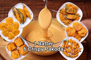 Pakora Batter Recipe | Multipurpose Bajji Batter for 6 different Pakoda
