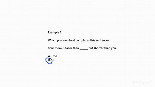 Using the Correct Pronoun After "Than" and "As" | English | Study.com
