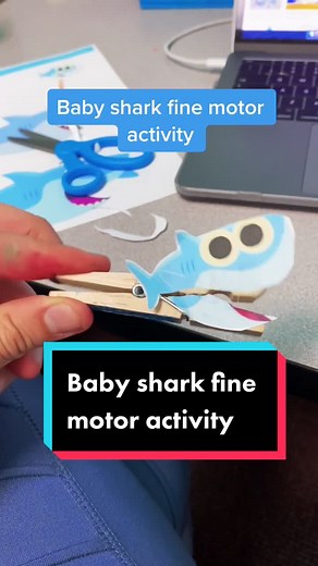 Baby Shark Fine Motor Activity for Babies