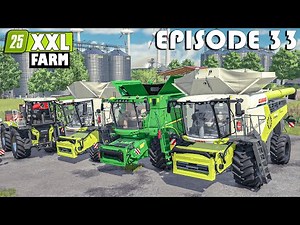 Started a MASSIVE 800.000l Harvest Across THE MAP | The XXL FARM | Farming Simulator 25