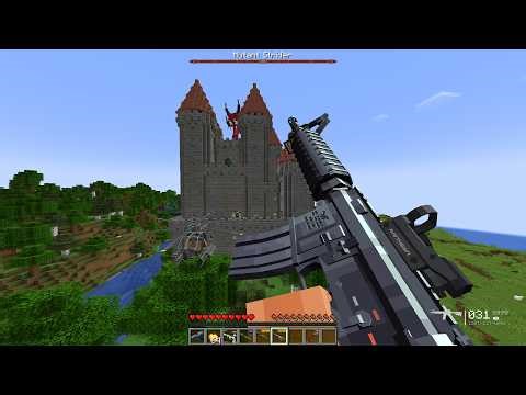 Pillagers Hired a MUTANT STRIDER to Destroy My Village… So I Destroyed Them With Modern Weapons! 😈🔥