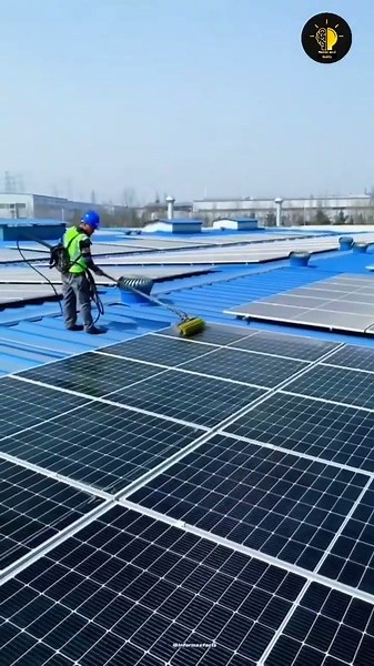 Solar panels that float on water to generate electricity. ☀️💧 #facts #sorts #viral