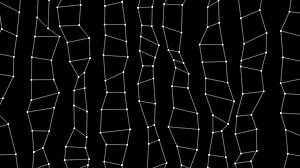 Abstract tech background of animated colorful lines and dots. seamless wavy geometric background. Animation. Plexus grid on a black backdrop.