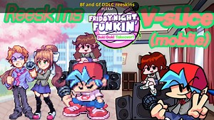 Bf and Gf DDLC reeskins Mod for Friday Night Funkin' | FNF Mods