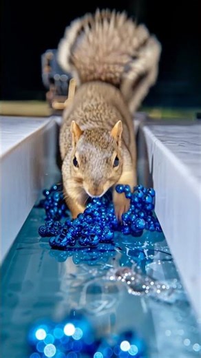 Squirrel Race Challenge: Tube vs Balls! 🐿️🤣 | Funniest Animal Video 2025 #Viral