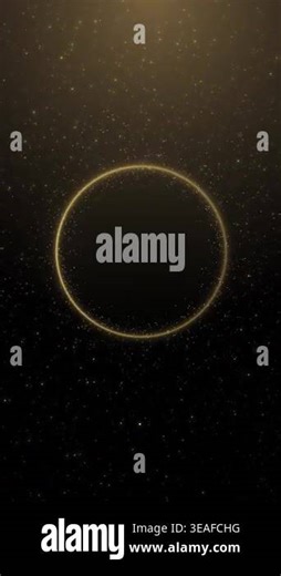 Golden round sphere shines bright at center surrounded by scattering luminous particles. Elegant glow cinematic backdrop for celebration, luxury themes, event visuals, award sparkling motion design Stock Video Footage - Alamy