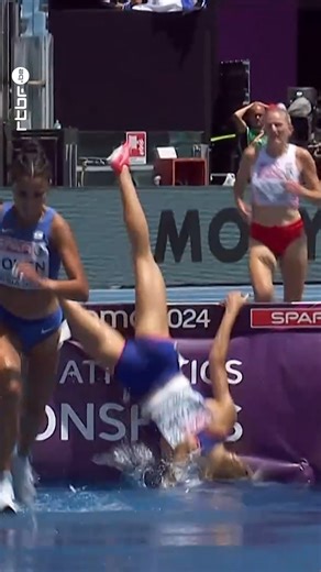 La Française Flavie Renouard était au bout de ses forces dans le dernier tour du 3000m steeple à l'Euro de Rome. 🥱💤 | RTBF Sport