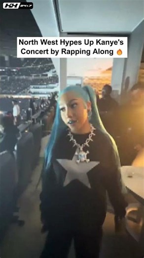 North West Raps Along to Kanye West's "Black Skinhead" at His Concert 🔥❤️