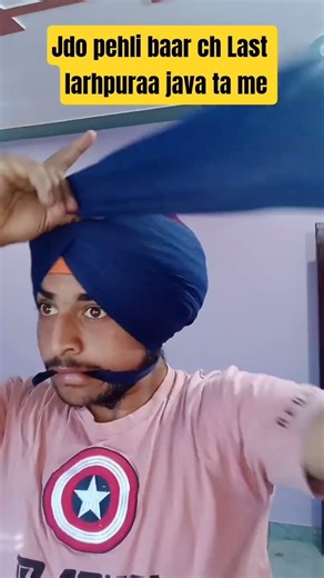 Jdo pehli baar ch Last larh pura a java ta me #waheguru #turban #lastlarh#hairstyle