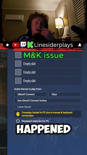 Rainbow Six won't let me switch to console #rainbowsixsiege #r6s #gaming