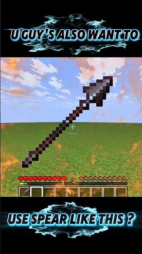 How to use spear in Minecraft 😨 #minecraft #gaming #applemc #minecraftshorts