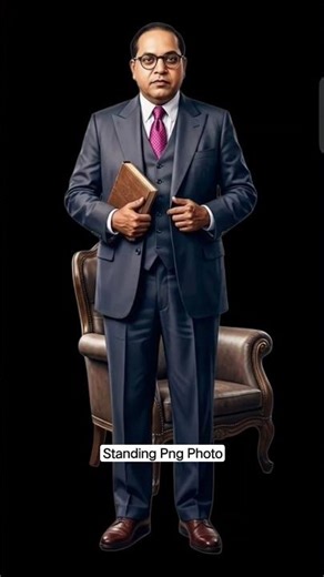 Dr Babasaheb Ambedkar Standing Png Photo | Bhim Jayanti Banner Editing Material Download | #14april