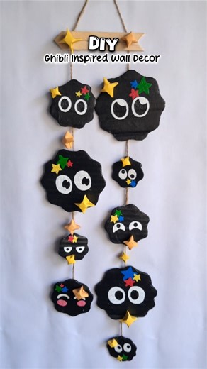 DIY Ghibli Inspired Wall Decor✨|#diy #craft #art #artandcraft #shorts #shortvideo #viral #viralvideo