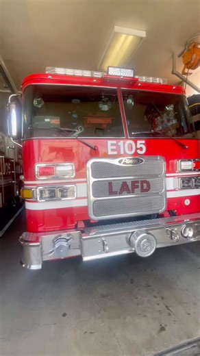 Los angeles fire department task force 105 at station #lafd #firedepartment #firetruck #fireengine