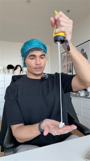 Installing a Blue Wig… This Came Out TOO Good 😳 #menswig #wiginstall