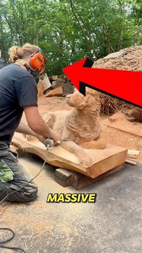 This Artist makes life like dogs from wood 😍 #dogs