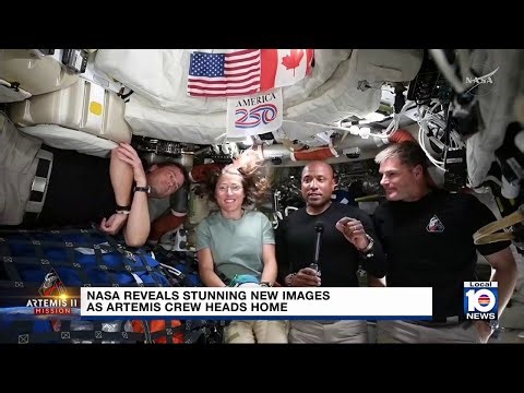 Artemis II crew heads back to Earth following trip around the Moon