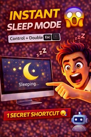Control + Double ESC = PC Instant Sleep Mode 😳 | Windows Secret Trick