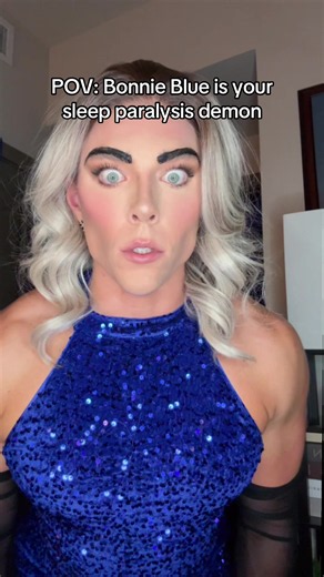 She’s watching you👀 #bonnieblue #sleepparalysis #parody #halloweencostume #spooky