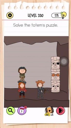 Brain Test All Star Level 330 Answer | Solve the totem's puzzle