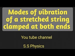 Modes of vibrations of a stretched string clamped at both ends