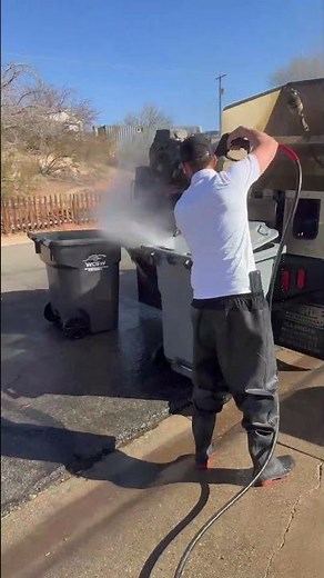 Ever wonder HOW we clean your trash cans?
