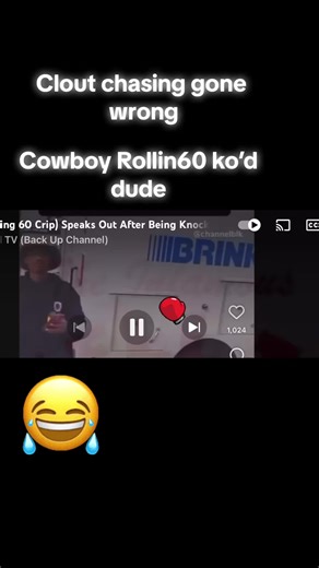 Cowboy Rollin60 knocked out his homie for clout chasing on live #cloutchaser #fypシ゚viral