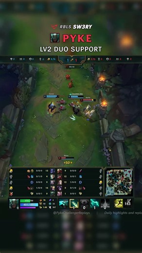 (RBLS Sw3ry) Pyke Lv2 DUO SUPPORT | EUW Master Patch 26.15 #shorts