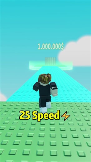 ⚡1 Speed Vs 100 Speed Roblox Run #shorts #roblox #robloxshorts