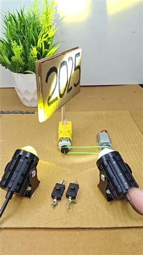 Happy New Year Wish Board with Sharpy lighting DC Motor | #dcmotor #tech #dcmotorproject #2026