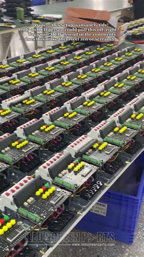 LED distribution boxes neatly displayed