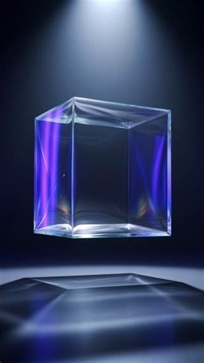 💥 Glass Cube Explosion (Perfect Sync) #satisfying