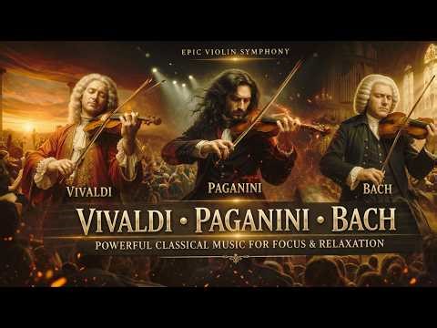 Epic Violin Symphony by Vivaldi, Paganini & Bach 🎻 Powerful Classical Music for Focus & Relaxation