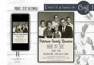 Family Reunion Invitation Customizable, Cousin Reunion Invite, Family Reunion Flyer Custom, Family Gathering Invitation Download - Etsy