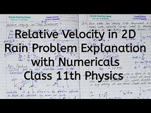 Relative Velocity in Two Dimension | Rain Problem | Chapter 3 | Motion in a Plane | Class 11 Physics