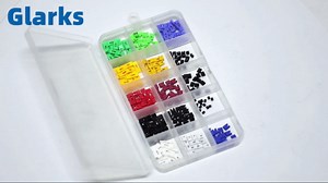 Glarks 300pcs 1.27/2.0/2.54/mm Jumper Caps Kit, 6 Colors PCB Circuit Board Shunt Cap, Jumper Short Circuit Connection Pin Blocks, Standard Computer Jumper Caps for Arduino Raspberry Pi PCB PC DVD HDD