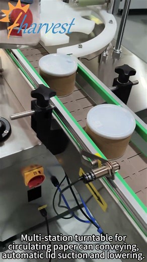 fully automatic rotary paper can lid-closing machine, tea can lid-closing machine, capping machine