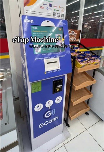 Cash-In Zero Service Fee with eTap Machine
