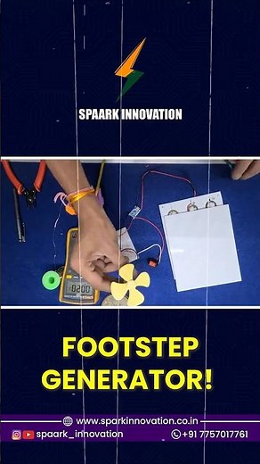 Footstep Generator | Generate Electricity with Every Step |DIY Energy Generation Project #electronic
