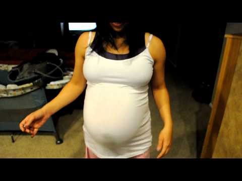 Gina's Pregnant Belly Roll.AVI