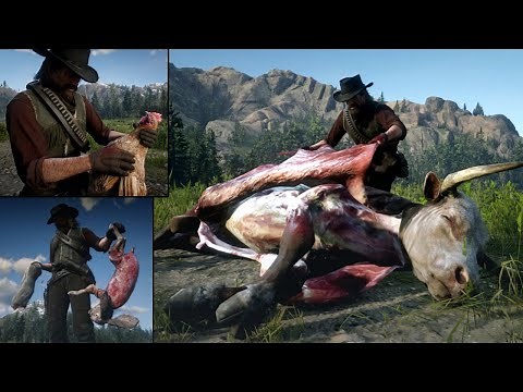 Skinning Every Animal In Red Dead 2, All Skinning Animation In High Quality