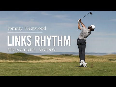 Tommy Fleetwood Simple Down-the-Line Golf Swing Sequence (Slow Motion)
