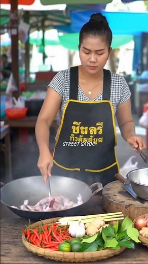 Giant Frog Stir-Fry – Exotic Street Cooking in an Asian Market@muhibsavor-ai