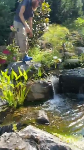 7.7K views · 219 reactions | Checking in on this stunning pondless waterfall in the Bronx!  #BackyardWaterfall #NYC #LandscapeDesign | Garden State Koi Pond & Waterfall Design Center | Facebook