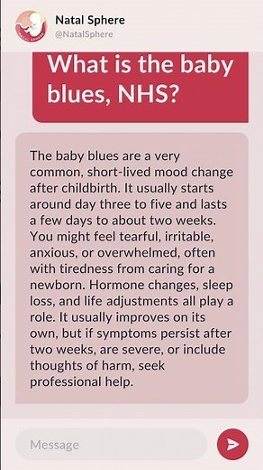What is the baby blues, NHS?